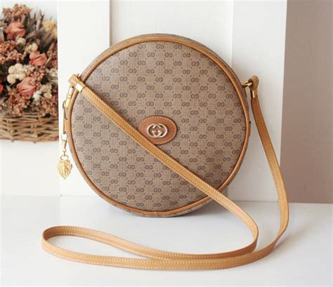 gucci round bag brown|Gucci brown leather bag vintage.